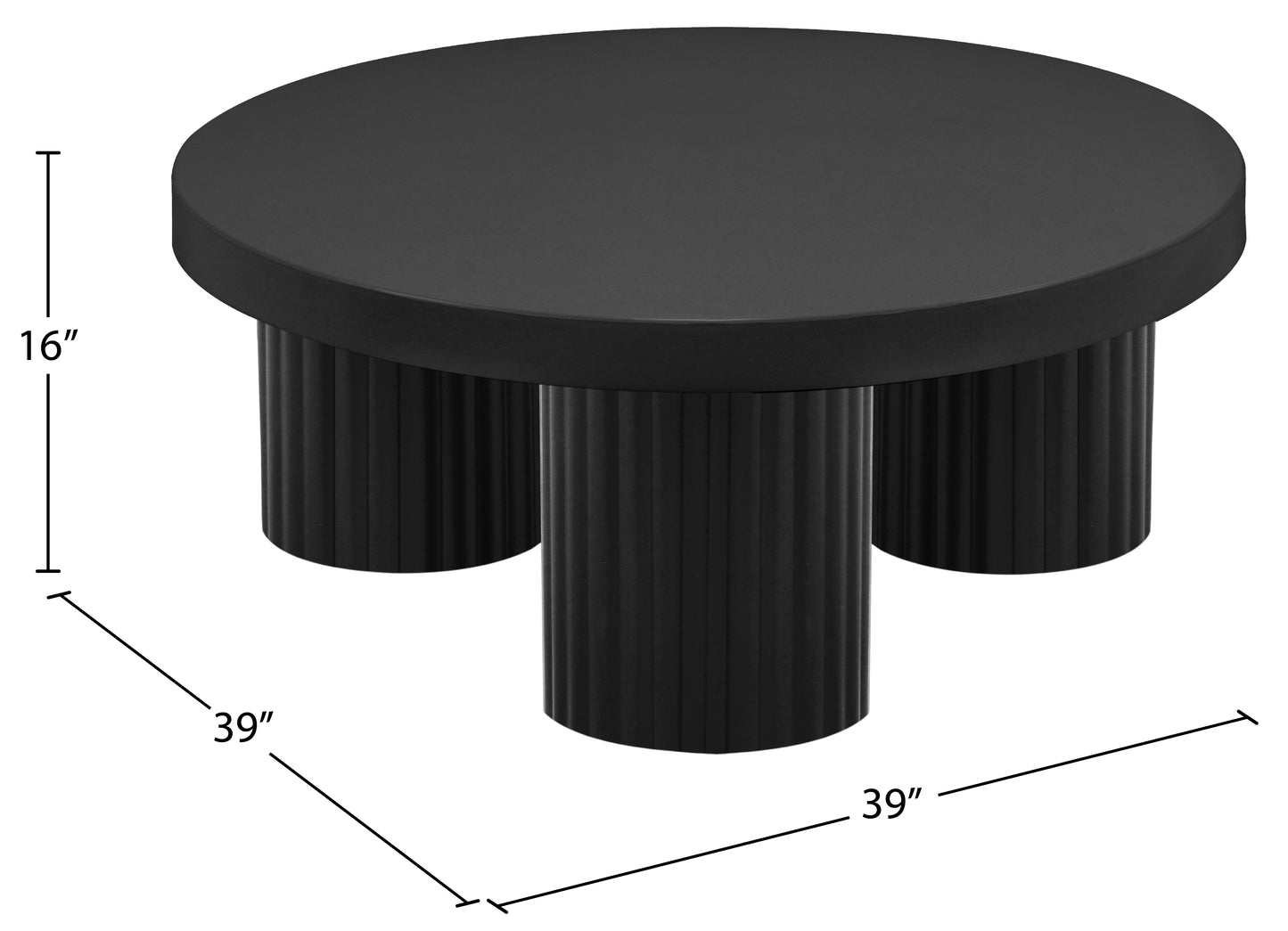 bowtie black coffee table ct