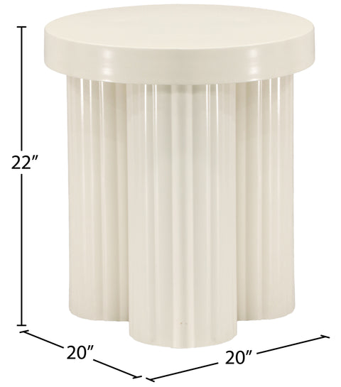 Bowtie Cream End Table ET