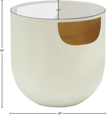 Benito Cream / Gold End Table ET