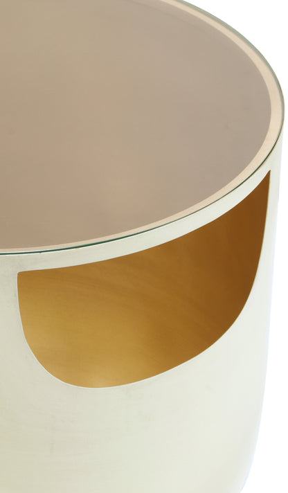 Benito Cream / Gold End Table ET