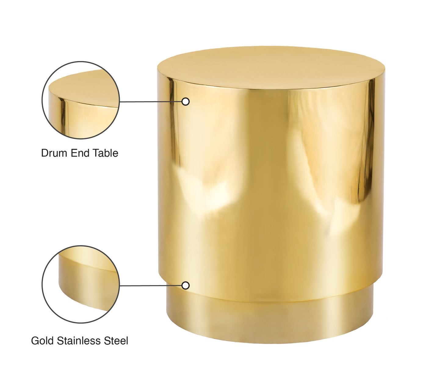 abby gold end table e