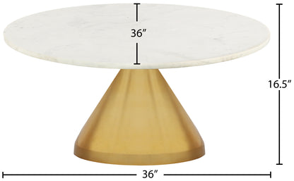 Beck White Marble Coffee Table CT