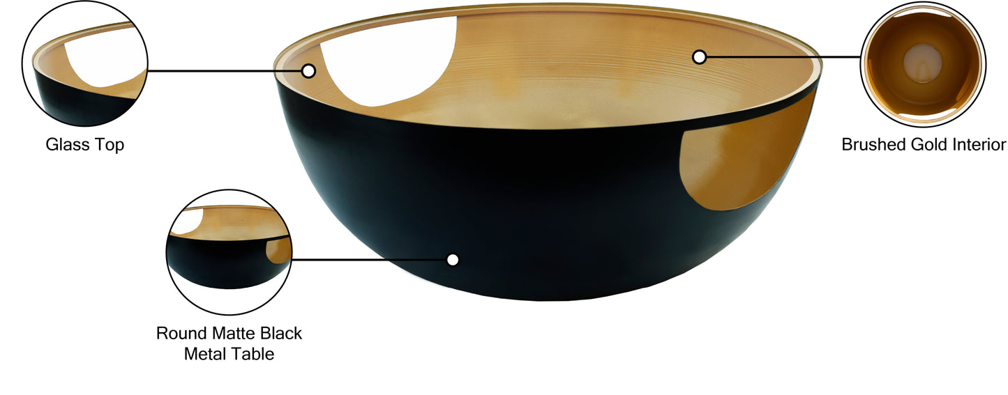 benito black / gold coffee table ct