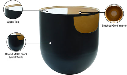 Benito Black / Gold End Table ET