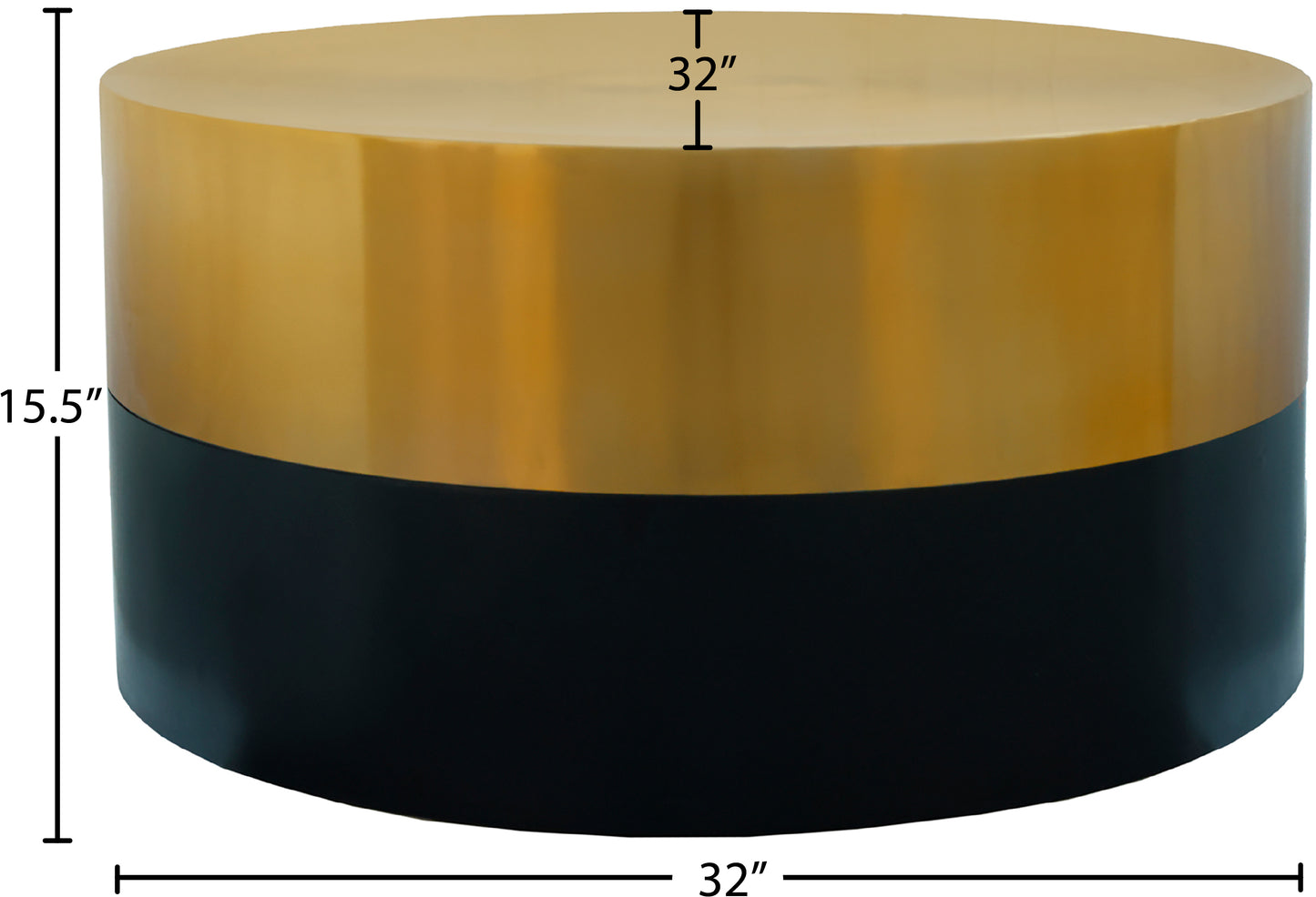 kai black / gold coffee table ct