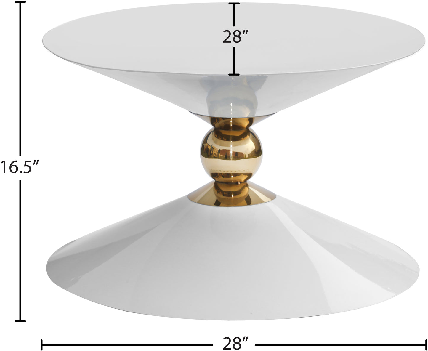 artisto white / gold coffee table ct