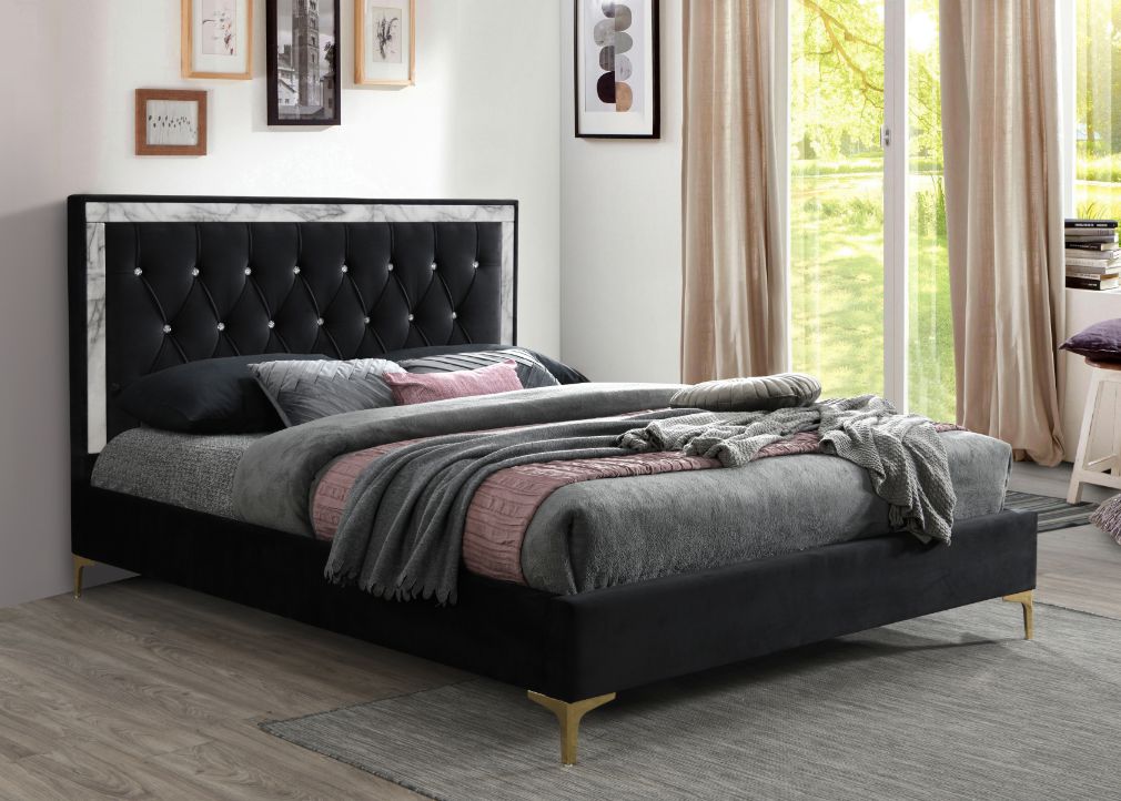 ballard ek bed, black fabric