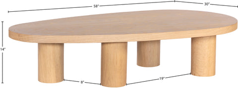 Indie Oak Oak Wood Coffee Table, 1 Piece