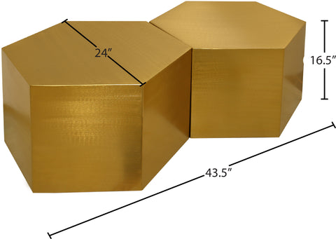 Harper Gold Iron Coffee Table, 2-Piece