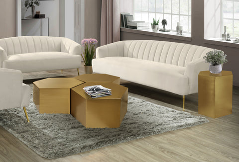 Harper Gold Iron Coffee Table, 3-Piece