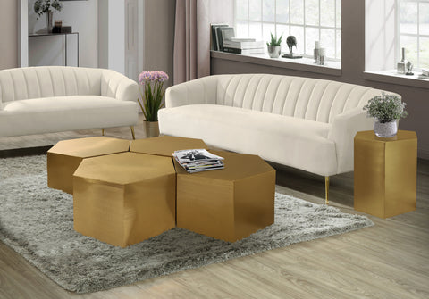 Harper Gold Iron Coffee Table, 4-Piece