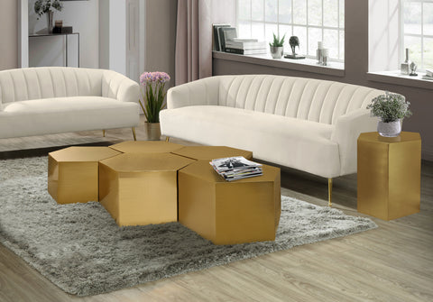 Harper Gold Iron Coffee Table, 5-Piece