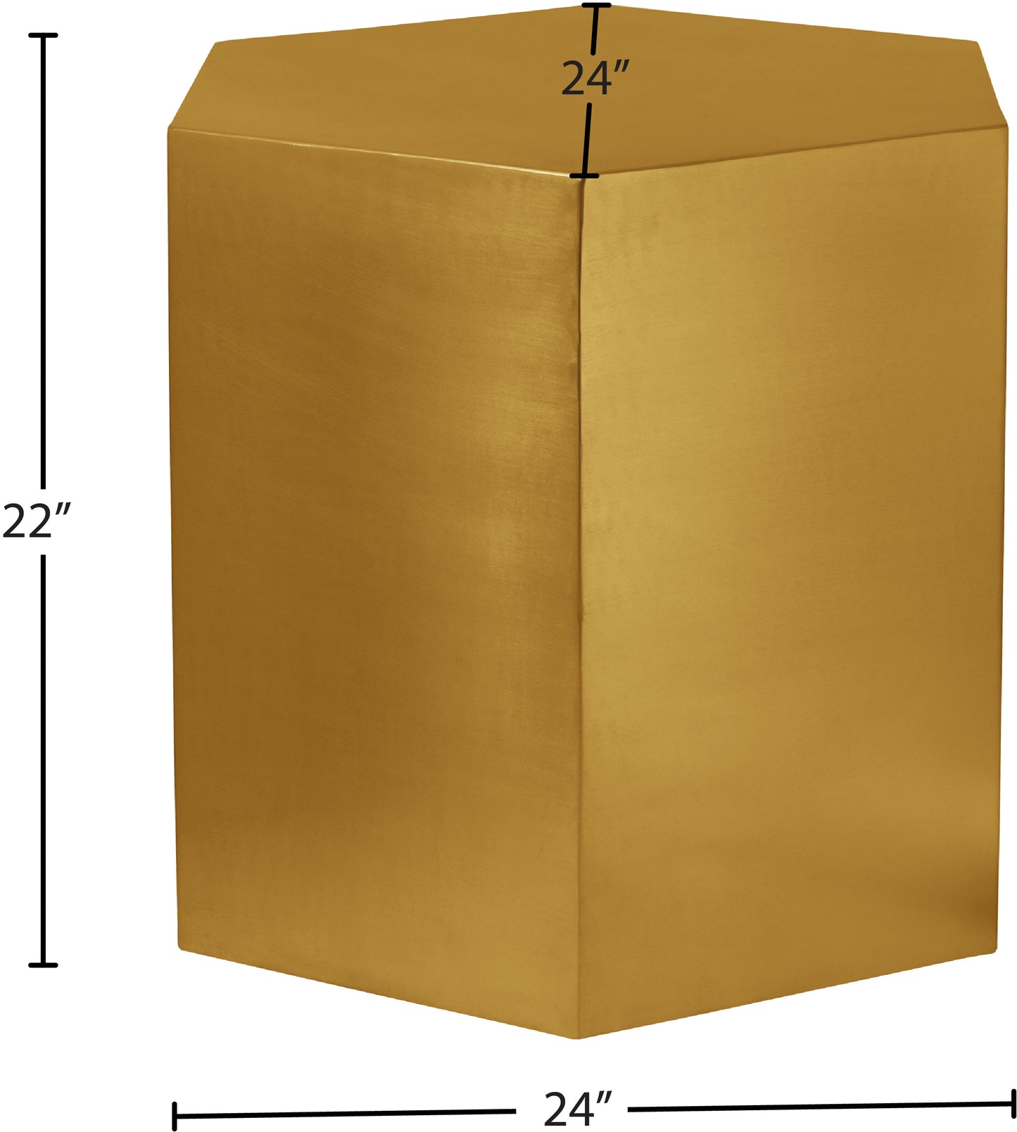 xena brushed gold end table et