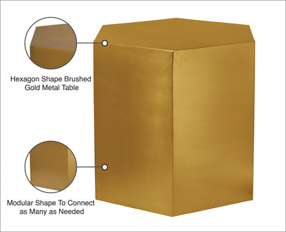 Xena Brushed Gold End Table ET