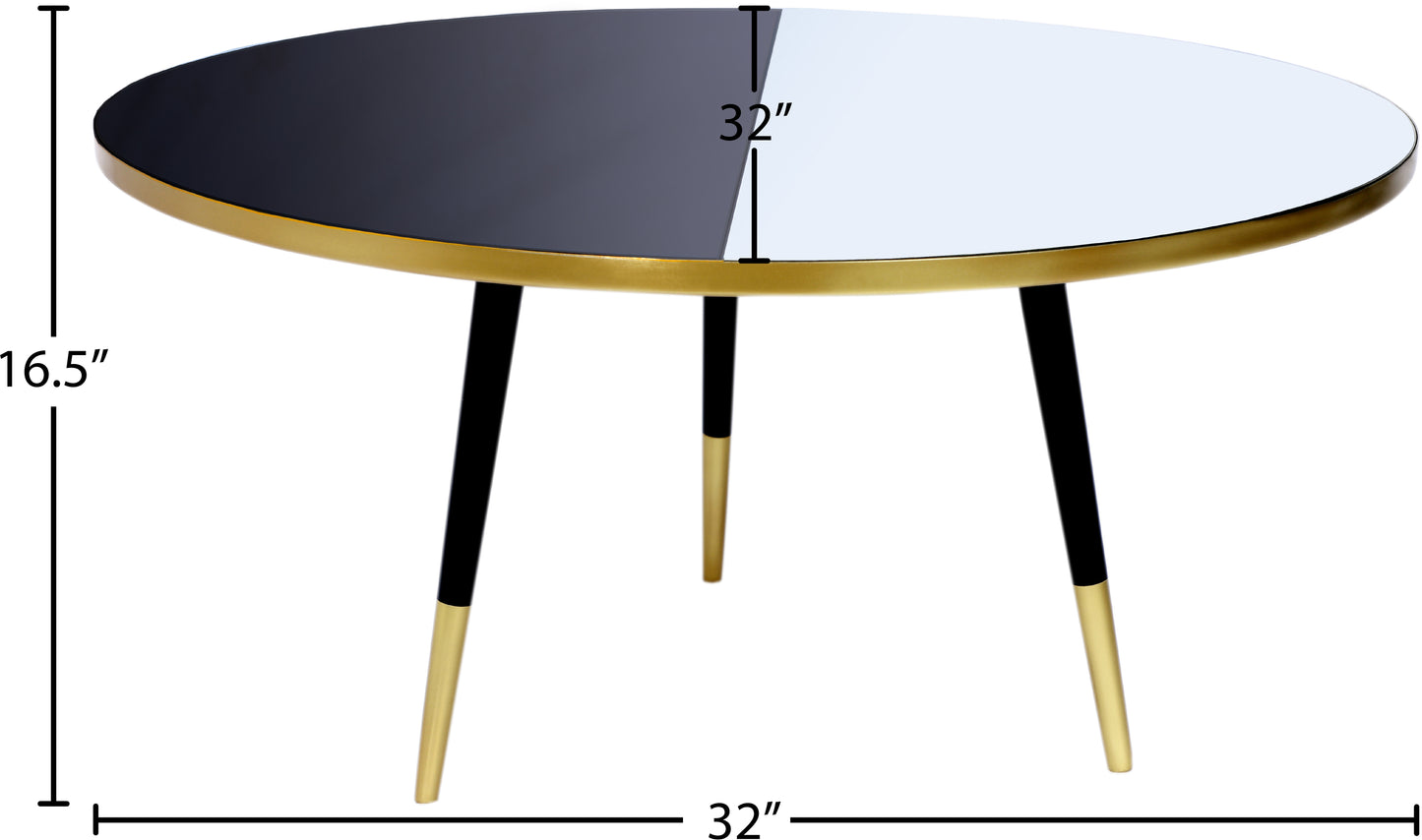 jagger gold / black coffee table ct