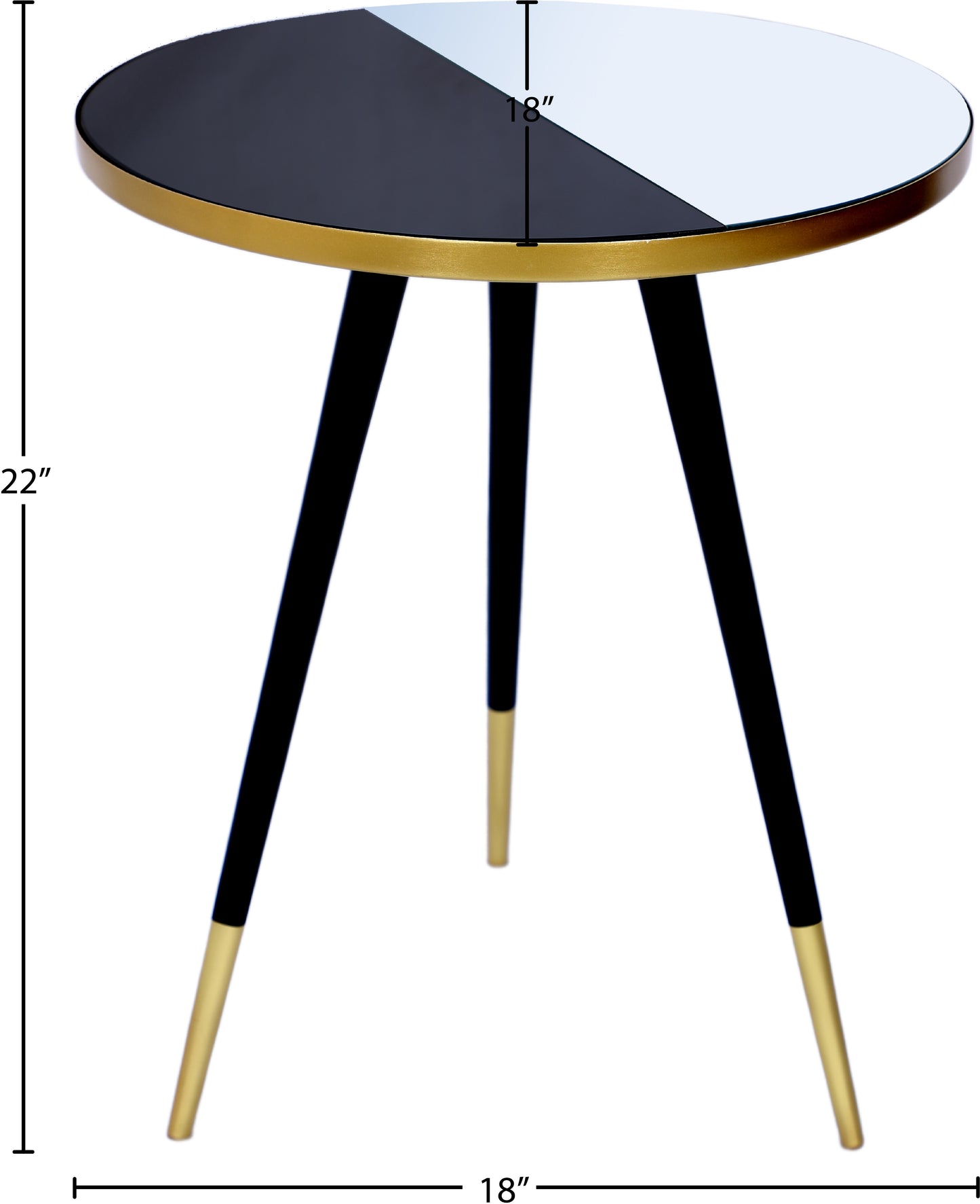 jagger gold / black end table et