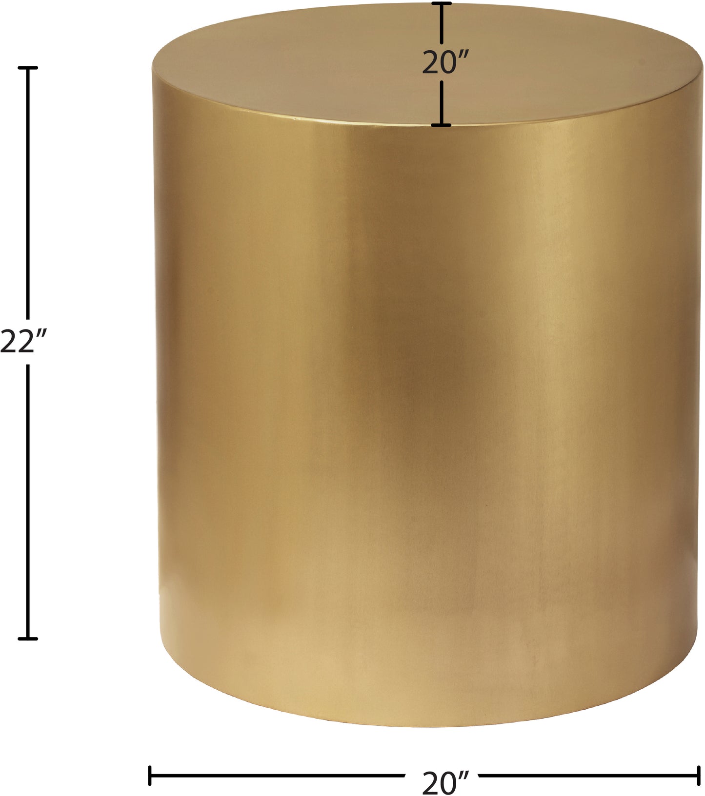 beacon brushed gold end table et