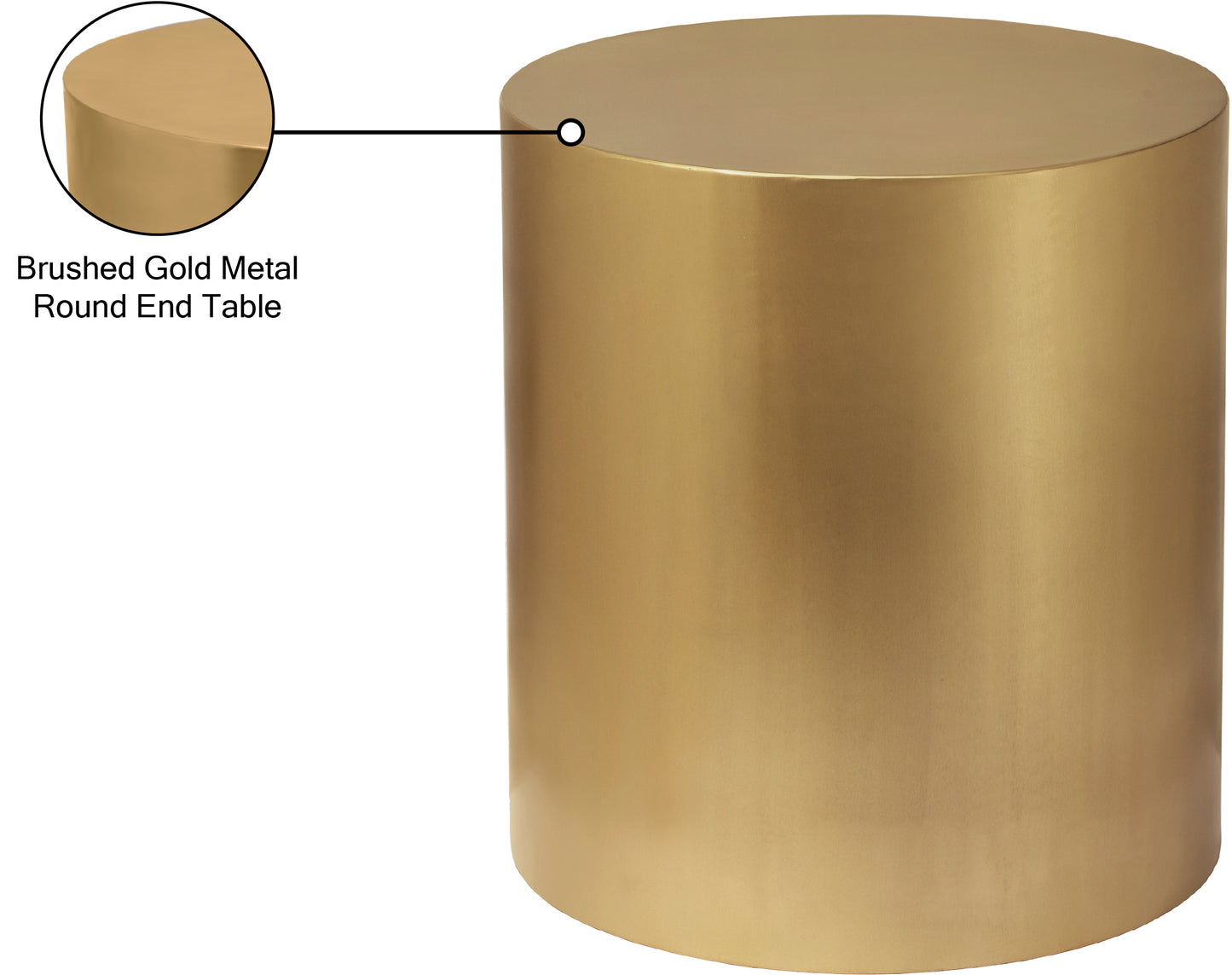 beacon brushed gold end table et