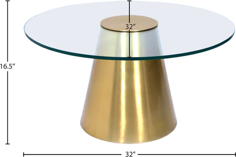 Linette Brushed Gold Coffee Table CT