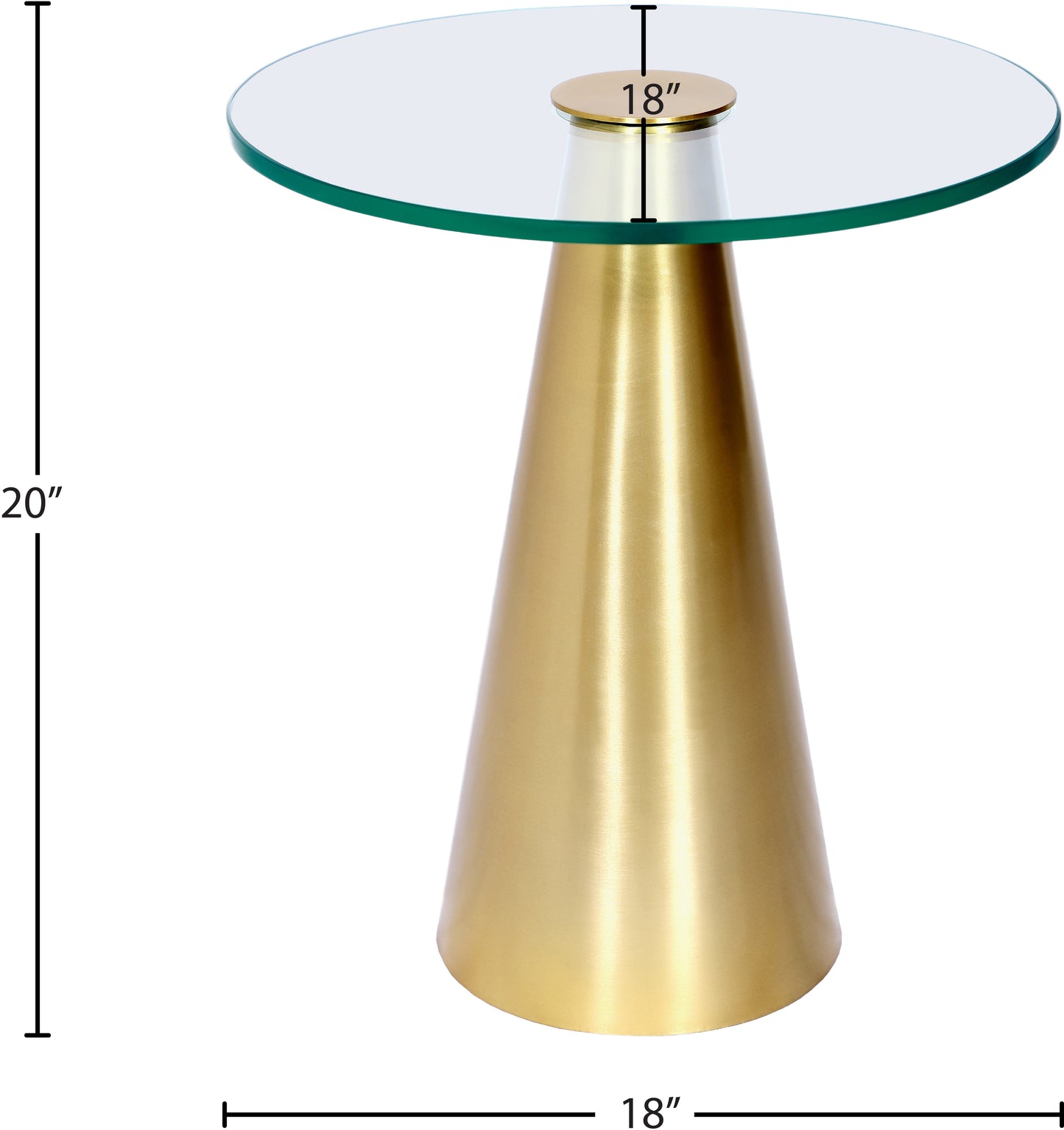 linette brushed gold end table et