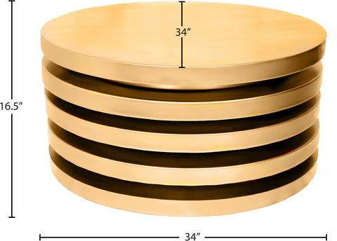 Halton Brushed Gold Coffee Table CT