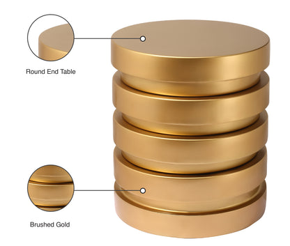 Halton Brushed Gold End Table ET