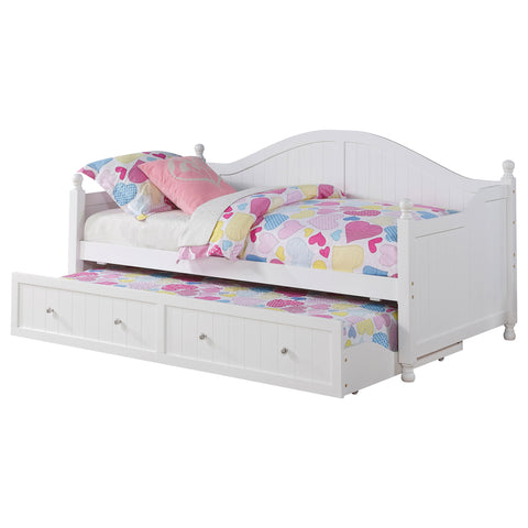 Stacie Ann Wood Twin Daybed with Trundle WhiteWhite
