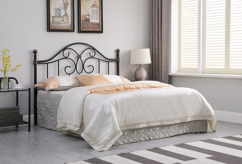 Duchess Metal Queen or Full Open Frame Headboard BlackBlack