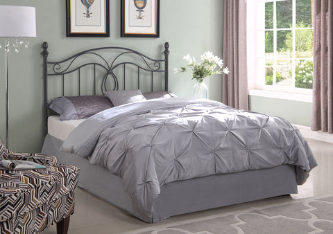 Aminah Metal Queen or Full Open Frame Headboard Dark GreyDark Grey