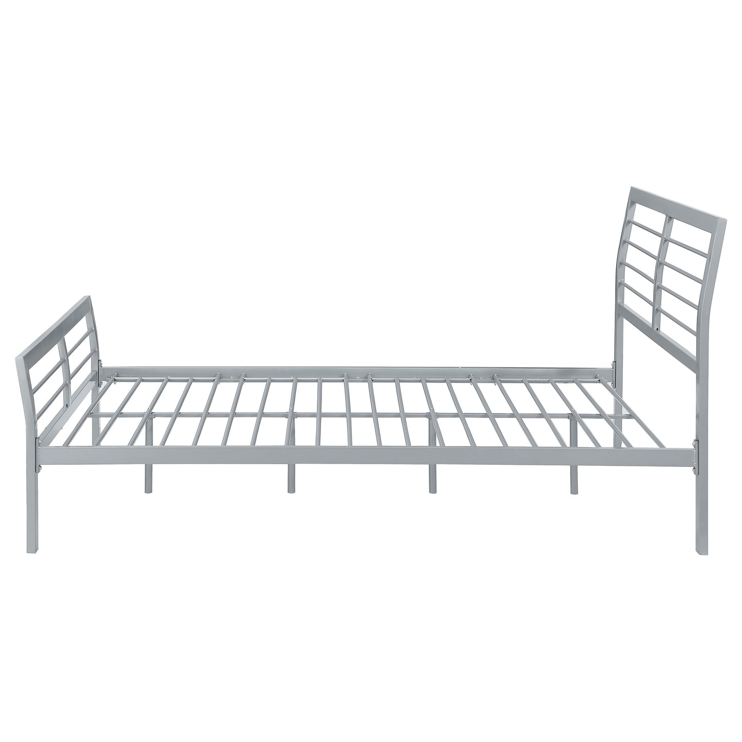 claremont metal full open frame bed silversilver