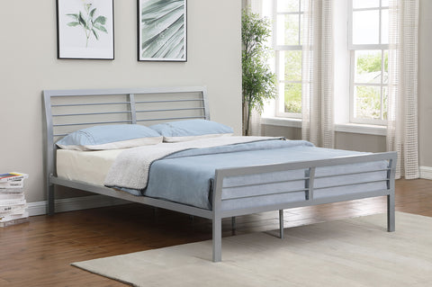 Claremont Metal Queen Open Frame Bed SilverSilver
