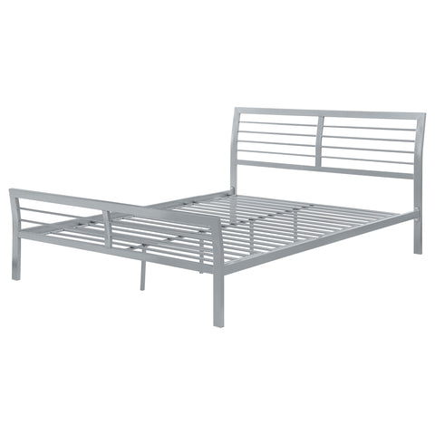 Claremont Metal Queen Open Frame Bed SilverSilver