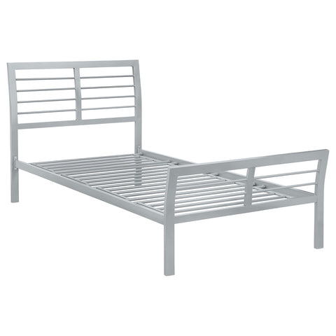 Claremont Metal Twin Open Frame Bed SilverSilver