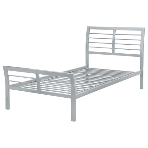 Claremont Metal Twin Open Frame Bed SilverSilver