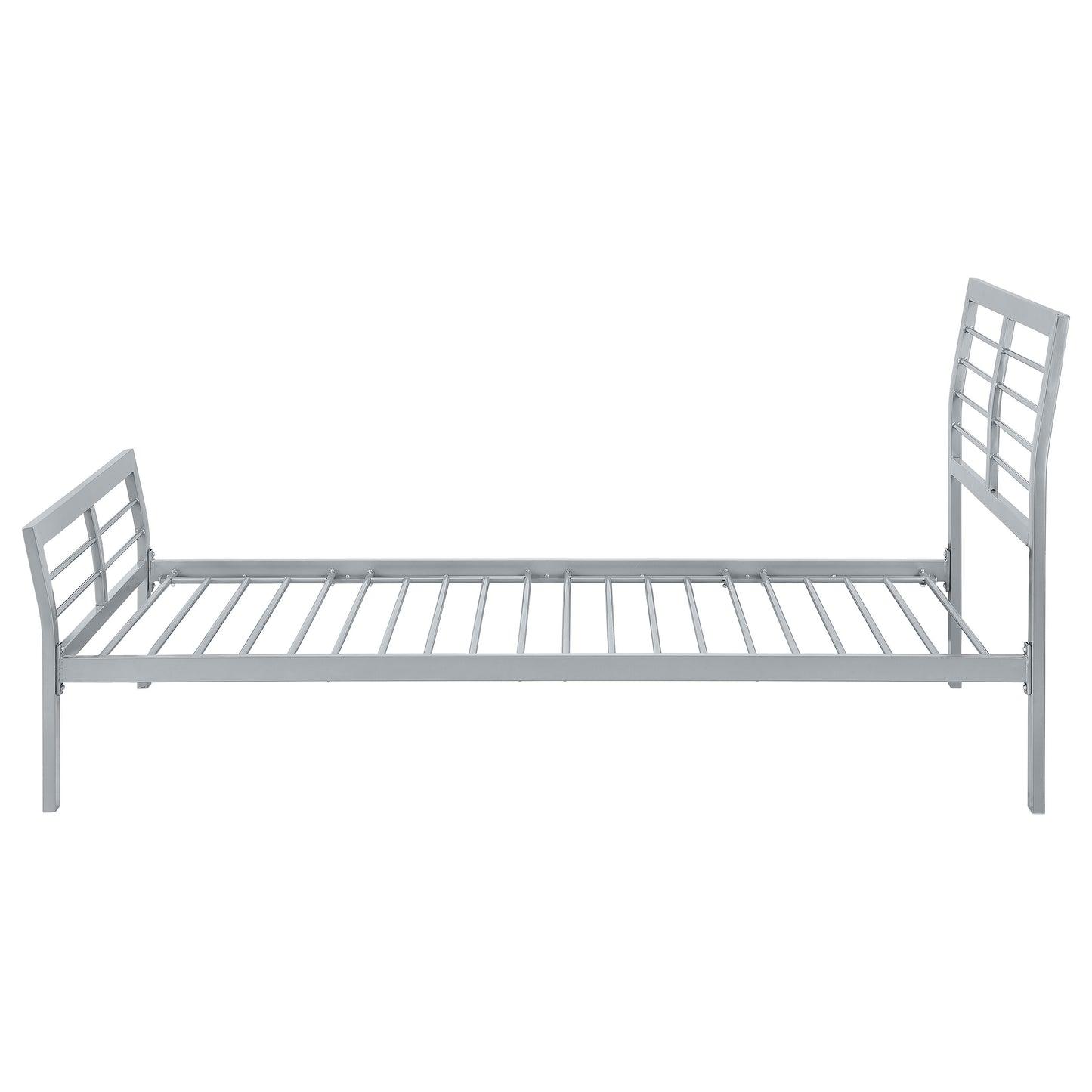 claremont metal twin open frame bed silversilver