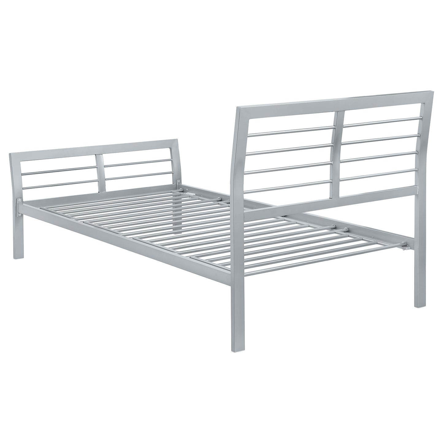 claremont metal twin open frame bed silversilver