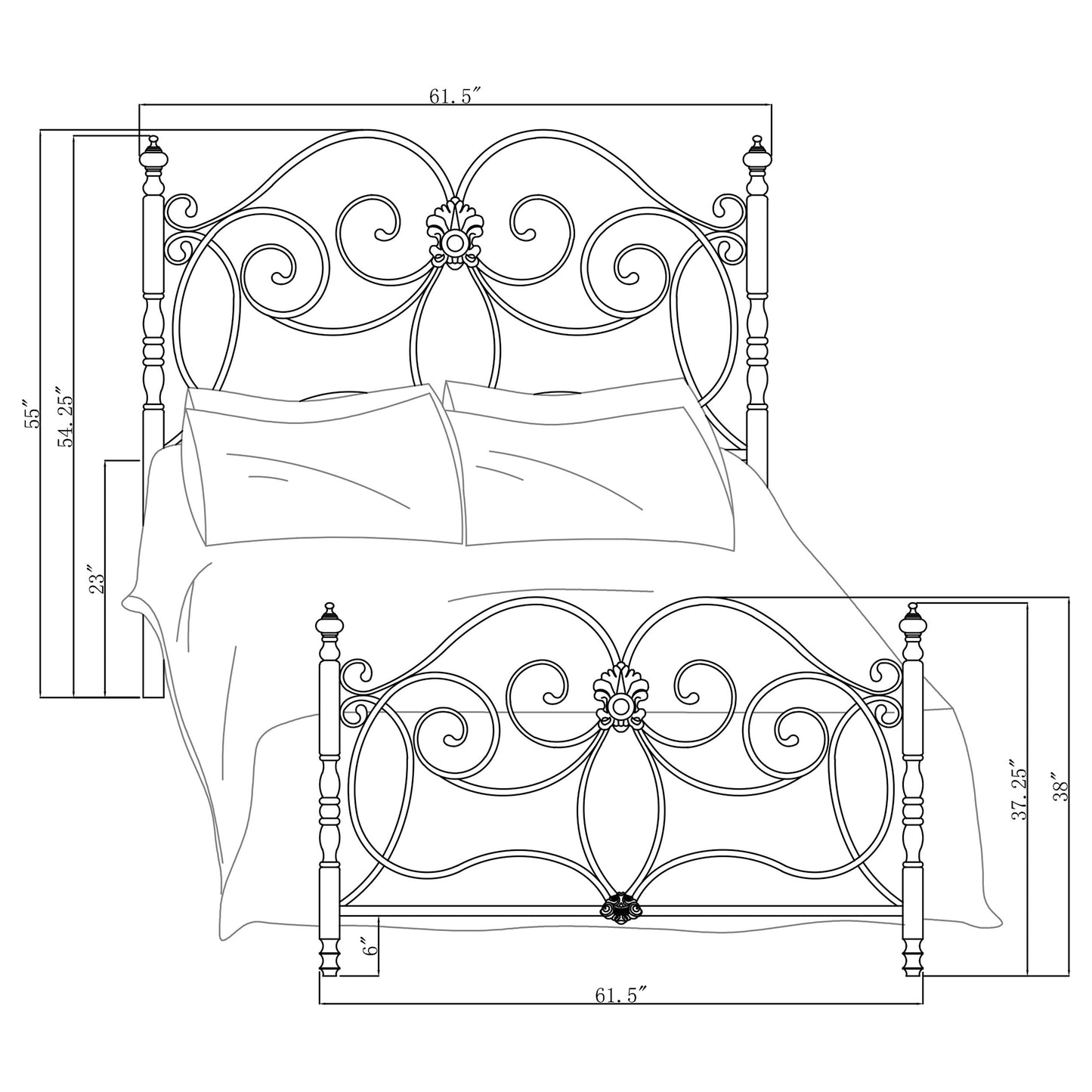 queen headboard / footboard