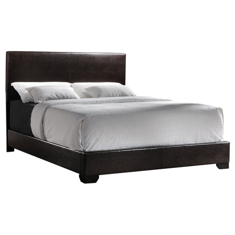 Hayward Upholstered Eastern King Panel Bed Dark BrownDark Brown