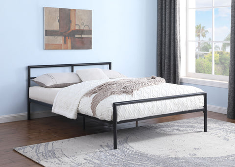 Arlette Metal Full Open Frame Bed GunmetalGunmetal