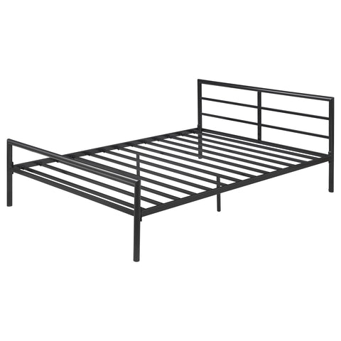 Arlette Metal Full Open Frame Bed GunmetalGunmetal