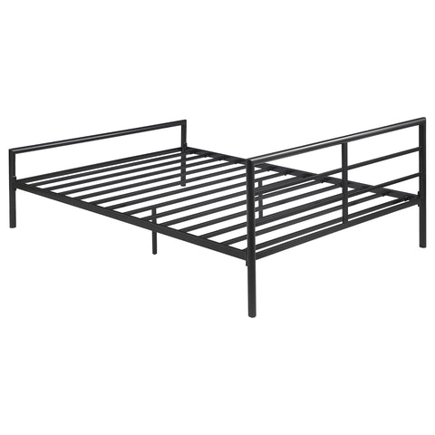 Arlette Metal Full Open Frame Bed GunmetalGunmetal