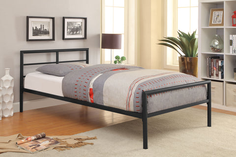 Arlette Metal Twin Open Frame Bed GunmetalGunmetal