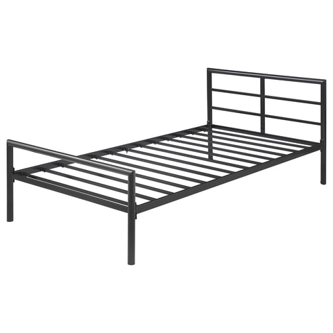 Arlette Metal Twin Open Frame Bed GunmetalGunmetal