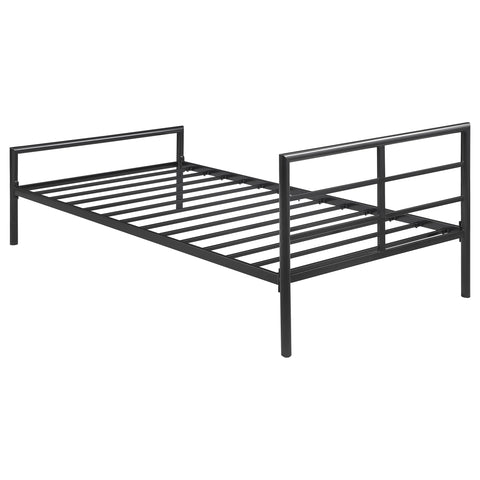 Arlette Metal Twin Open Frame Bed GunmetalGunmetal
