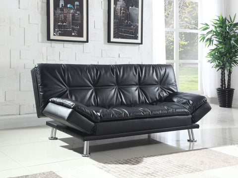 Arkell Upholstered Tufted Convertible Sofa Bed BlackBlack