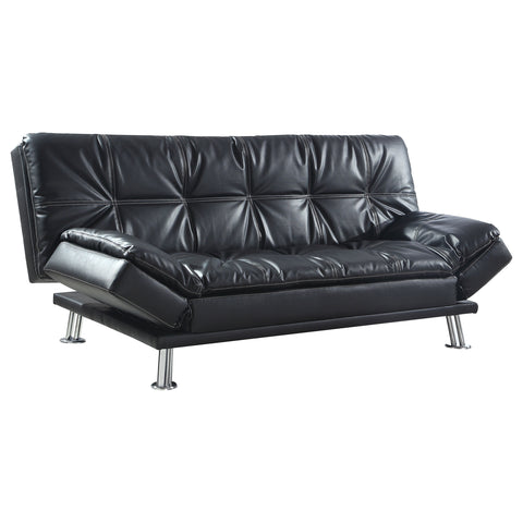 Arkell Upholstered Tufted Convertible Sofa Bed BlackBlack