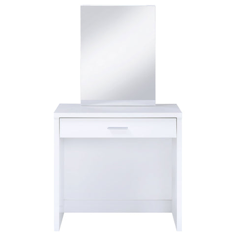 Lucia Vanity Set with Lift-Top Stool WhiteWhite