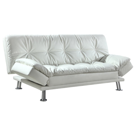 Arkell Upholstered Tufted Convertible Sofa Bed WhiteWhite