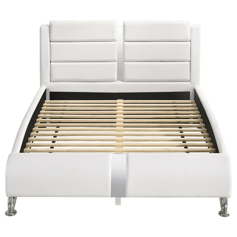 Quetzal Upholstered Eastern King Sleigh Bed WhiteWhite