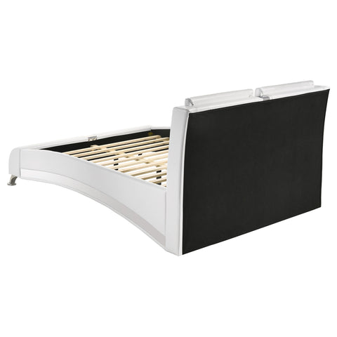 Quetzal Upholstered Eastern King Sleigh Bed WhiteWhite